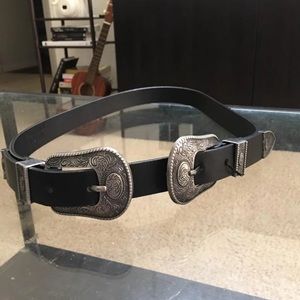 Western Double Buckle Belt